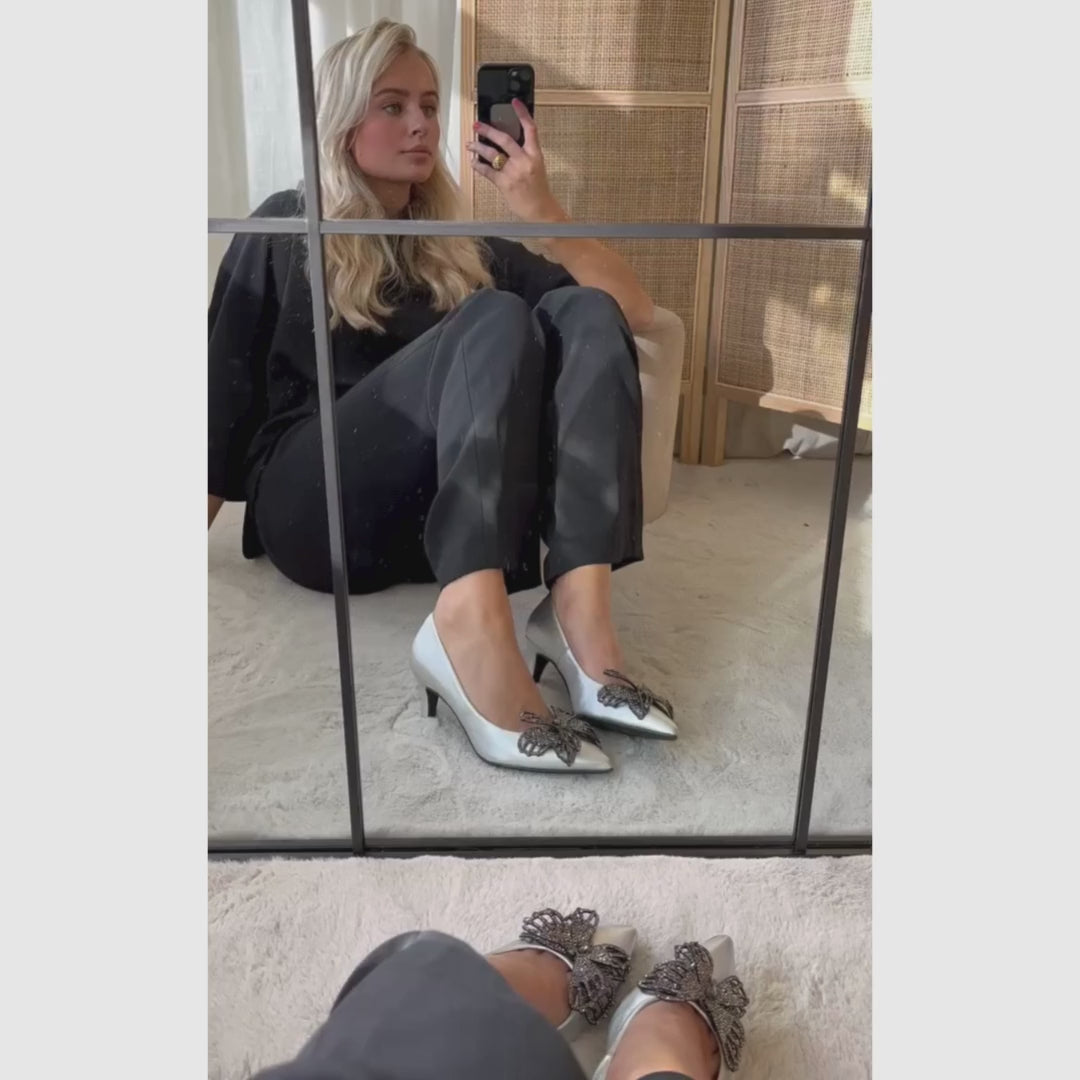 COPENHAGEN SHOES BUTTERFLY - SILVER Heels 0051 SILVER (ARGENTO)