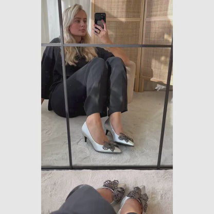 COPENHAGEN SHOES BUTTERFLY - SILVER Heels 0051 SILVER (ARGENTO)