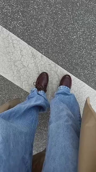 COPENHAGEN SHOES SAVANNAH LEAT Boat Shoe 0012 BROWN