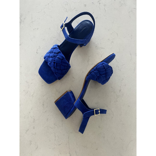 COPENHAGEN SHOES FEEL IT - SUEDE Heels 0410 Electric blue suede