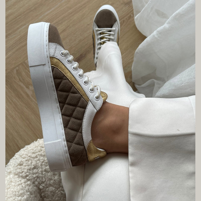 COPENHAGEN SHOES MY SNEAKS Sneakers 004 TAUPE/GOLD
