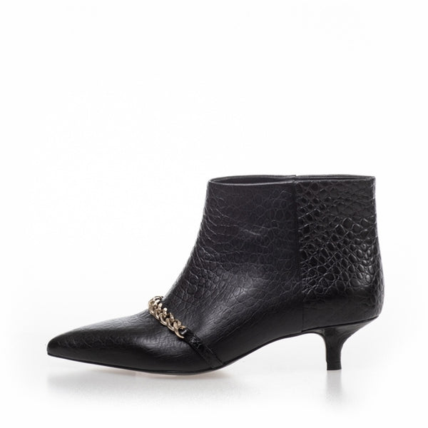 COPENHAGEN SHOES PARI' CHAIN Boot 103 Black croco